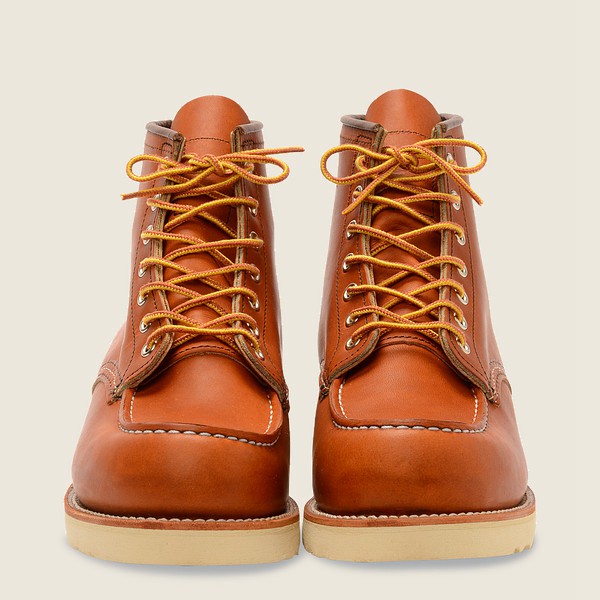 Red Wing Heritage Boots Brown - Mens Classic Moc – 6-inch Legacy Leather - 6597-VUYJN